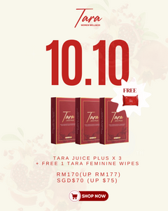 10.10 Sale! (3 Tara Juice Plus “Modern Jamu”) + FREE Tara Feminine Wipes